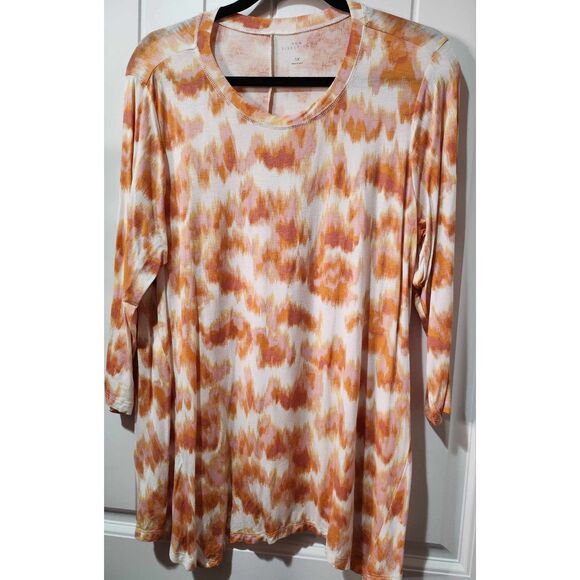 New Direction, 1X, Orange & White Tie Dye - Picture 1 of 4